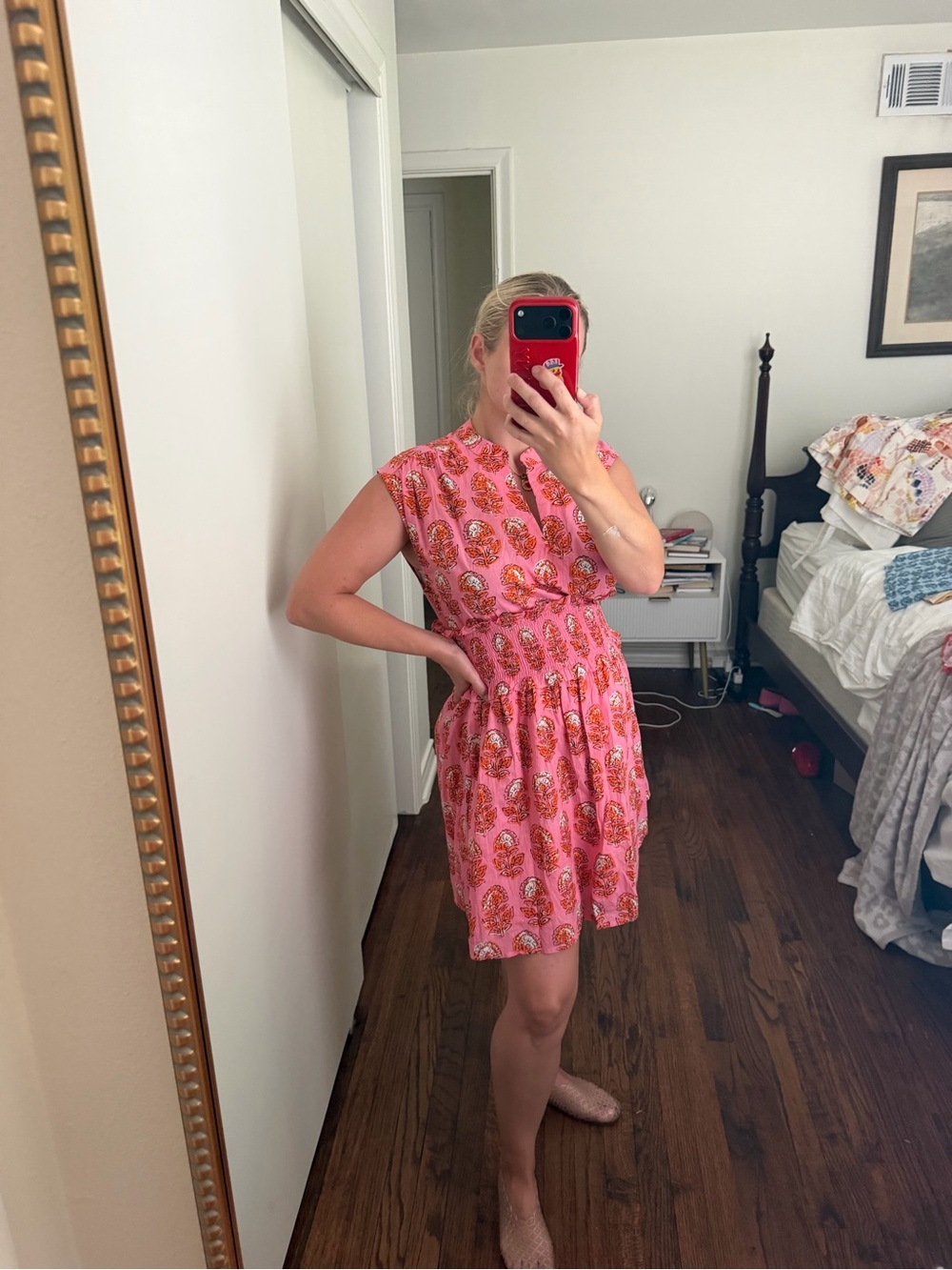 THML Pink Printed Dress | S